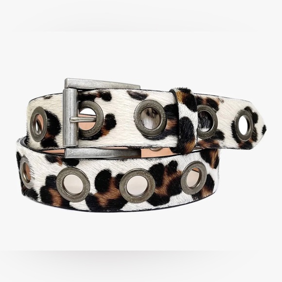 brave Accessories - Brave Leysa hair on white leopard belt NWOT
